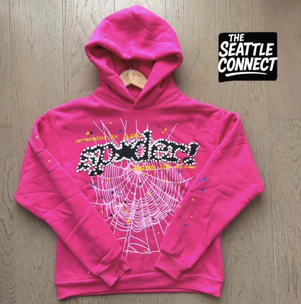 PINK SP5DER HOODIE🔥