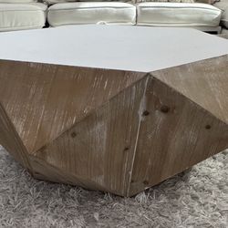 Raymundo Solid Wood Pedestal Coffee Table