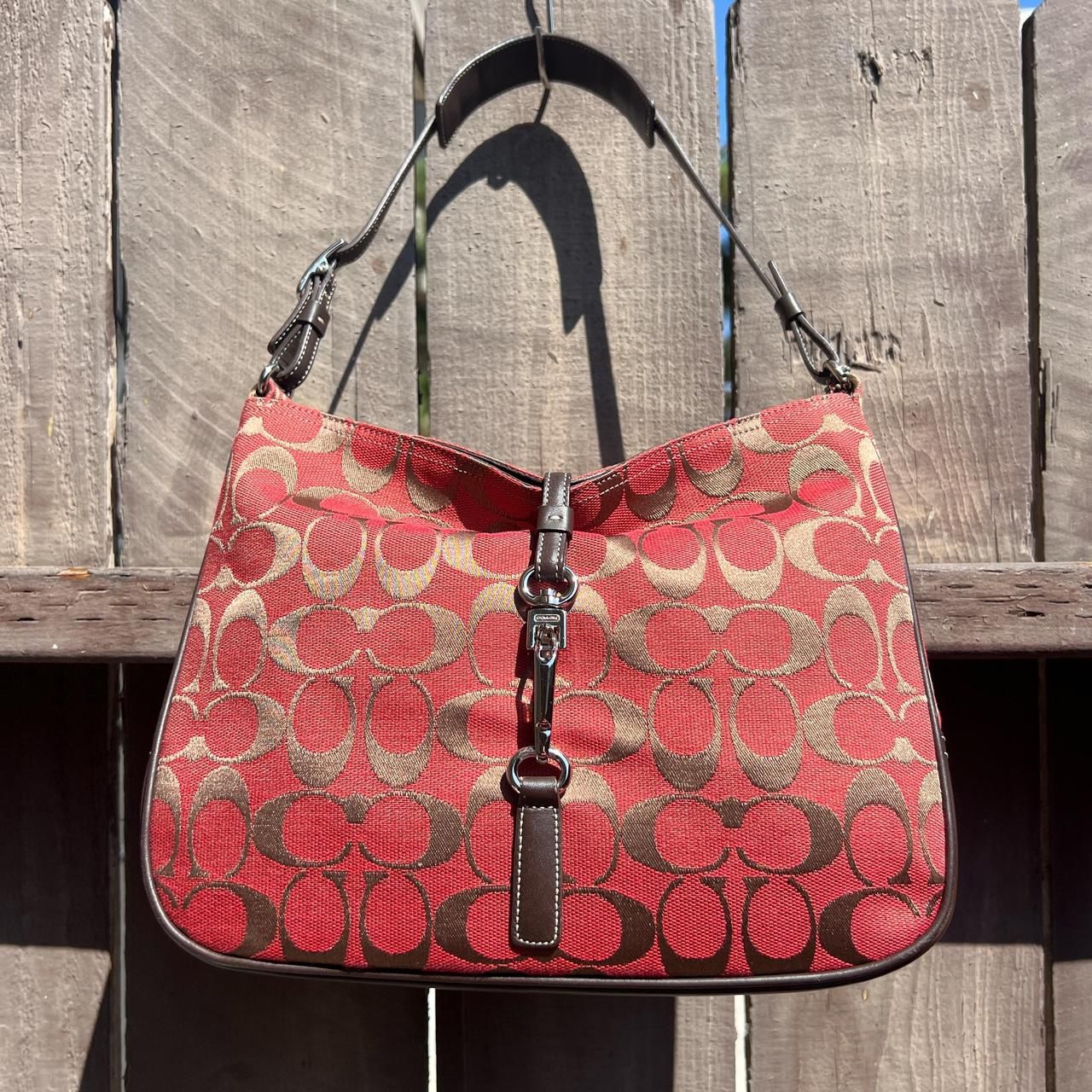 Vintage Coach classic monogram hobo