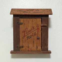 Vintage Will Be Back Soon Leave A Note Wall Hanging Wood Box Farmhouse Decor