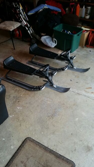 NOMA SnoRacer Super GT Toboggan Sled Snow Mobile Racer Ski Track Blade
