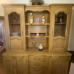 French Provincial China Cabinet