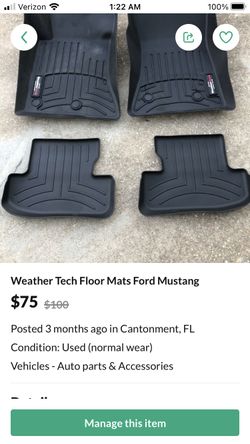 Weather Tech Floor Mats mustang Ford 2020