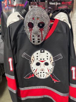 Jason Jersey with bedazzled  Hockey mask