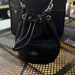 Coach Dempsey Drawstring Bucket Bag 15 Women's