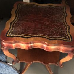 Antique table and side tables