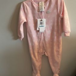 Brand New Pink Fleece Pajamas Size 6/9 Months