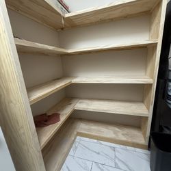Wood Shelving Unit In Great Condition 