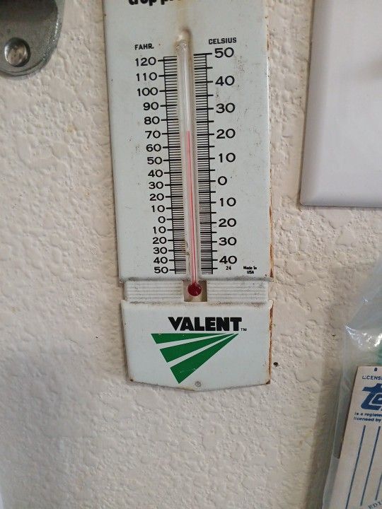 Vintage Valent Thermometer A Higher Degree Of Crop Protection 7"
