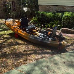 Old Town Sportsman PDL 120 Kayak Orange/Black with Seat and Pedal Drive