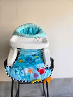 Baby Floor Seat with Tray and Ocean Print