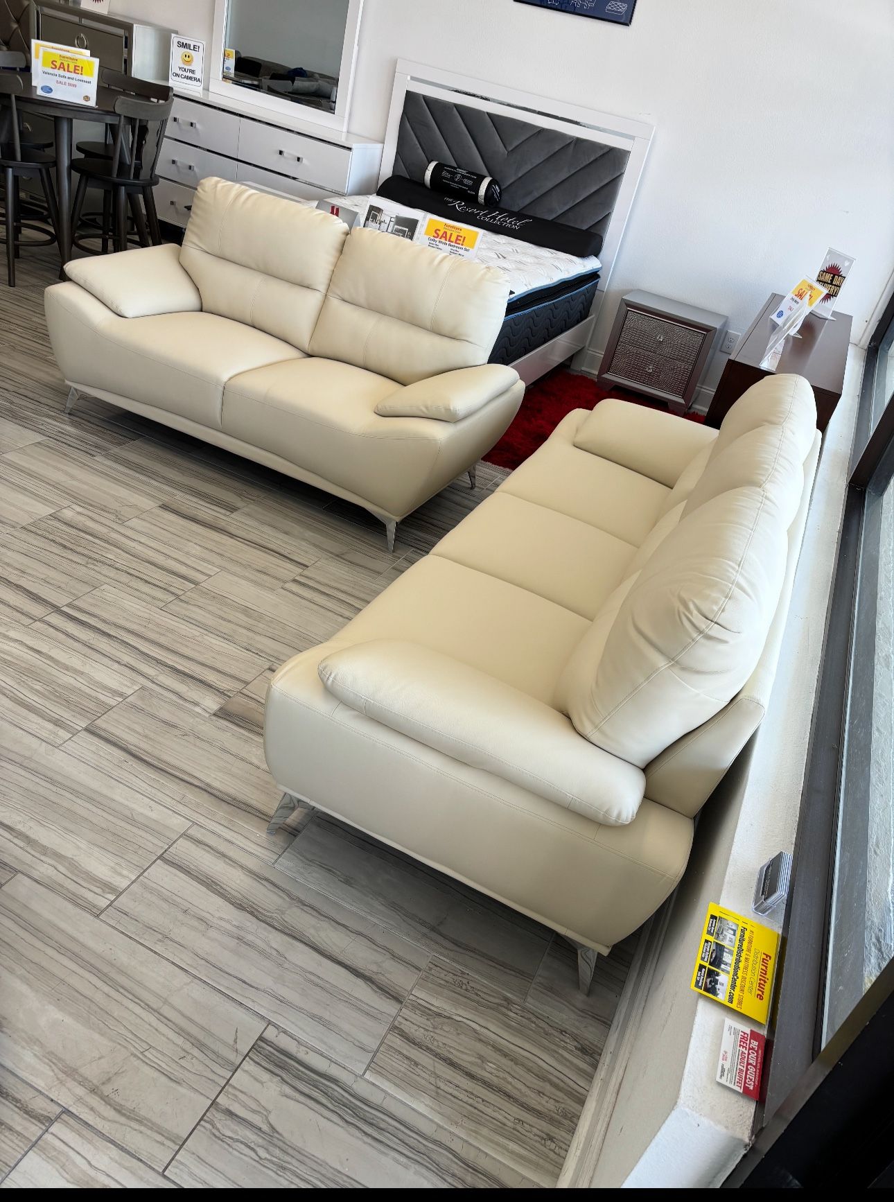 COMFY NEW VALENCIA SOFA AND LOVESEAT SET ON SALE ONLY $699. IN STOCK SAME DAY DELIVERY 🚚 EASY FINANCING