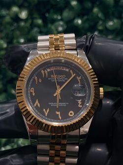 BRAND NEW! Seiko Day-Date Arabic Dial Two-Tone Gold – Automatic Watch