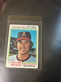 1978 Topps Nolan Ryan #6 '77 Record Breaker California Angels HOF Vintage Card