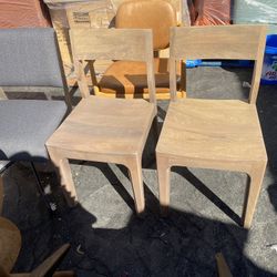 Set Of Two Wooden Chair.