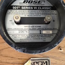 Bose 901 Series VI Speakers 