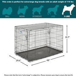 48” Dog Crate with Double Doors