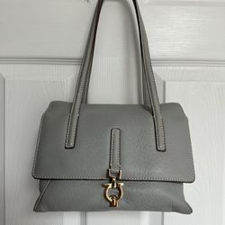 Beautiful authentic Salvatore Ferragamo grey shoulder bag