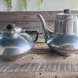 Vintage METAWA Holland Pewter Pot Set of 2