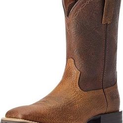 LIKE NEW SZ 14 Ariat Mens Hybrid Grit Square Toe Casual Boots Mid Calf - Brown