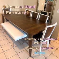 Solid wood dining set