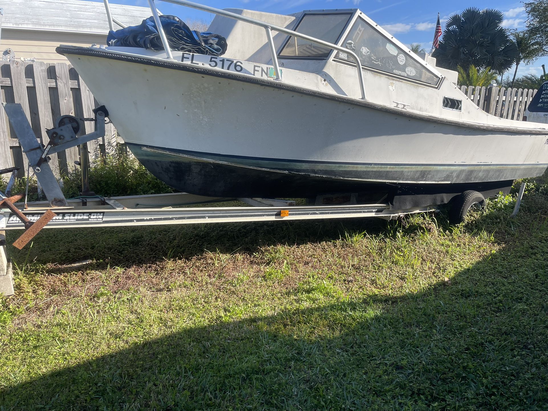 Boat Project 20 Ft With Trailer Shamrock ☘️ 