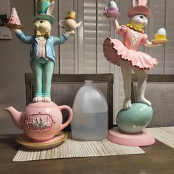 24 In Tall Mad Hatter & Ballerina Set (Not Seperating) 