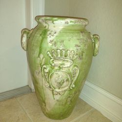 Ceramic Pot, 18 Inches Tall 