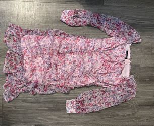 New Ruched Flower Dress