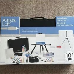 101 pc deluxe studio easel art set