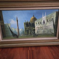 Hand-painted Artwork Of Venice