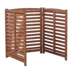 32 in. W x 38 in. H 3-Panel Brown Outdoor Air Conditioner Fence Cover 3-Section Wooden Screen Outside Wood Privacy Fence $70  Warehouse Address:  2745