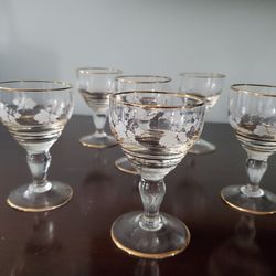 Vintage Appertif Glass Set