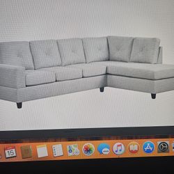 New Light Grey Sectional - Closeout Special 