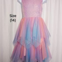 Beautiful Formal Mermaid Color Dress Girl Size (14) $20