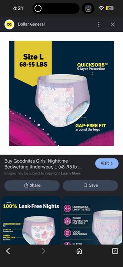 Overnight diapers