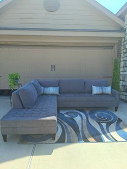 Large Dark Gray Sectional Couch- Free Delivery