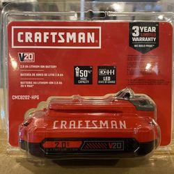 NEW! CRAFTSMAN 2AH Lithium Ion Battery (CMCB202-HPG)
