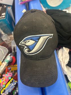 black Toronto Blue Jays baseball cap featuring the team's embroidered blue and white bird logo on the front panel. [1] (https://offerup.com/redirect/?