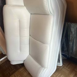 White Leather Loveseat