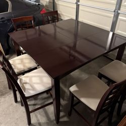 dining room table built in leaf six high chairs $200 small sofa brand new $80 full size bed under storage New $150 new king bed $250 Area, Rugs 12x12 