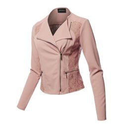 Pink Lace Moto Jacket Size S