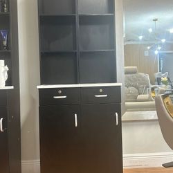 Black Storage Cabine With Shelves