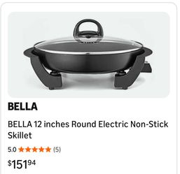 BELLA 12-Inch Round Electric Non-Stick Skillet