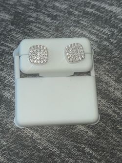 .925 Sterling Silver Moissanite Earrings