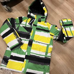 Men's Ski Jacket Colorful Hooded Jackets Warm Winter Snow Waterproof Coat