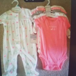 Girls 6 Month Onesies, Brand New  Carters