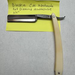 Vintage Carl Monkhouse Straight Razor C-MON BLACKIE Diamond Ellicottville NY VgC