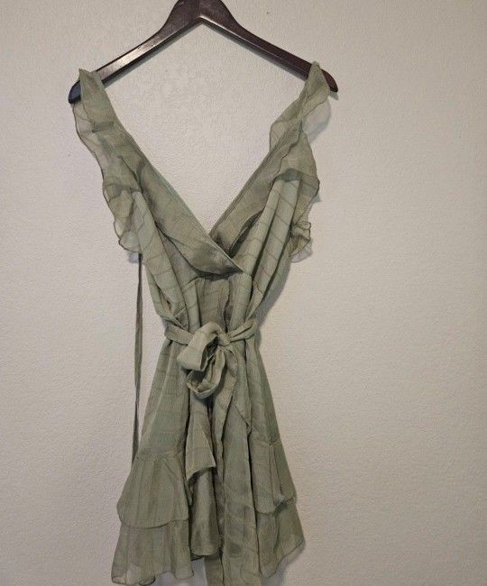 Summer Short Dress Green Never Used