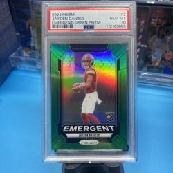PSA 10- Prizm Green Emergent Jayden Daniels